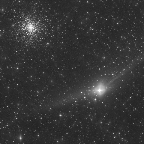 Komet Garradd beim Sternhaufen  M92